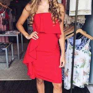 Red Ruffled Dress